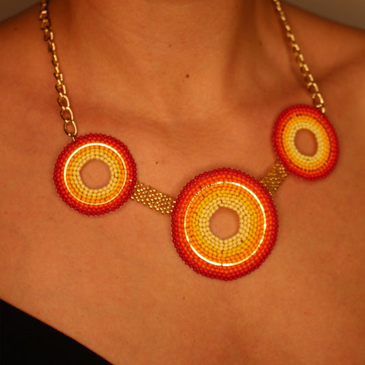 Indian Blanket Fire Necklace