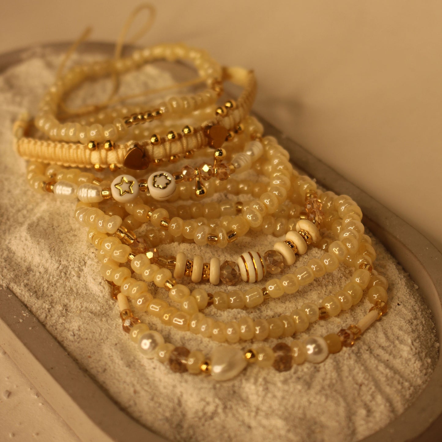 Gold and bronze Bracelets