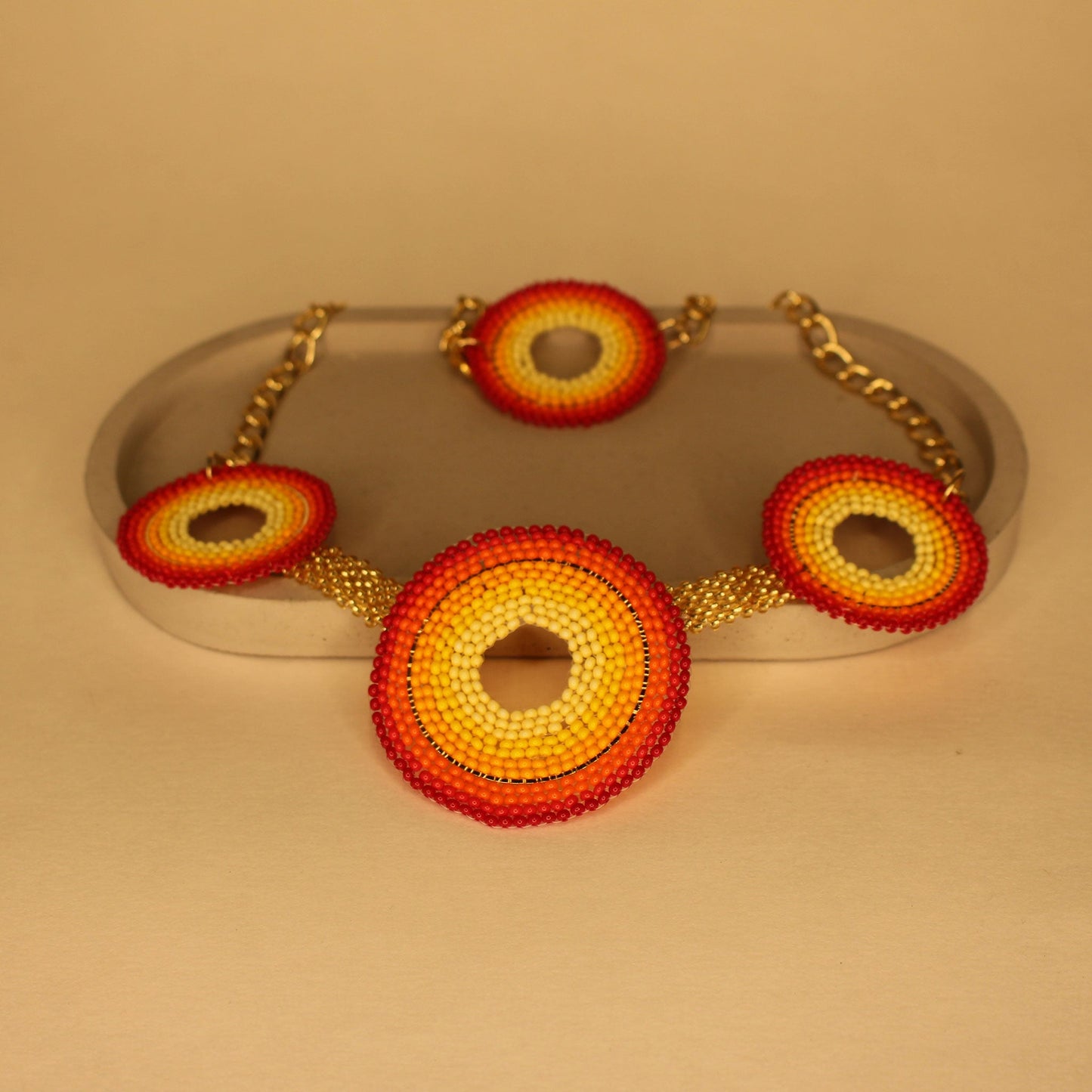 Indian Blanket Fire Necklace