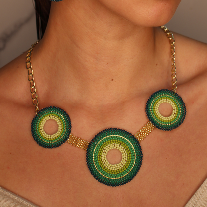 Indian Blanket Earth Necklace