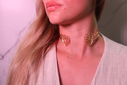 Choker Golden Hearts