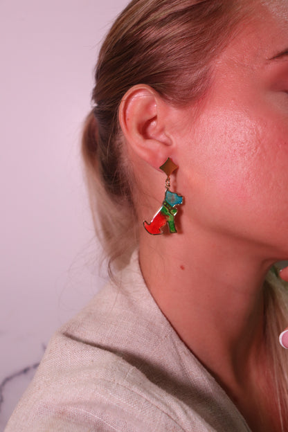 Dog Resin Earrings