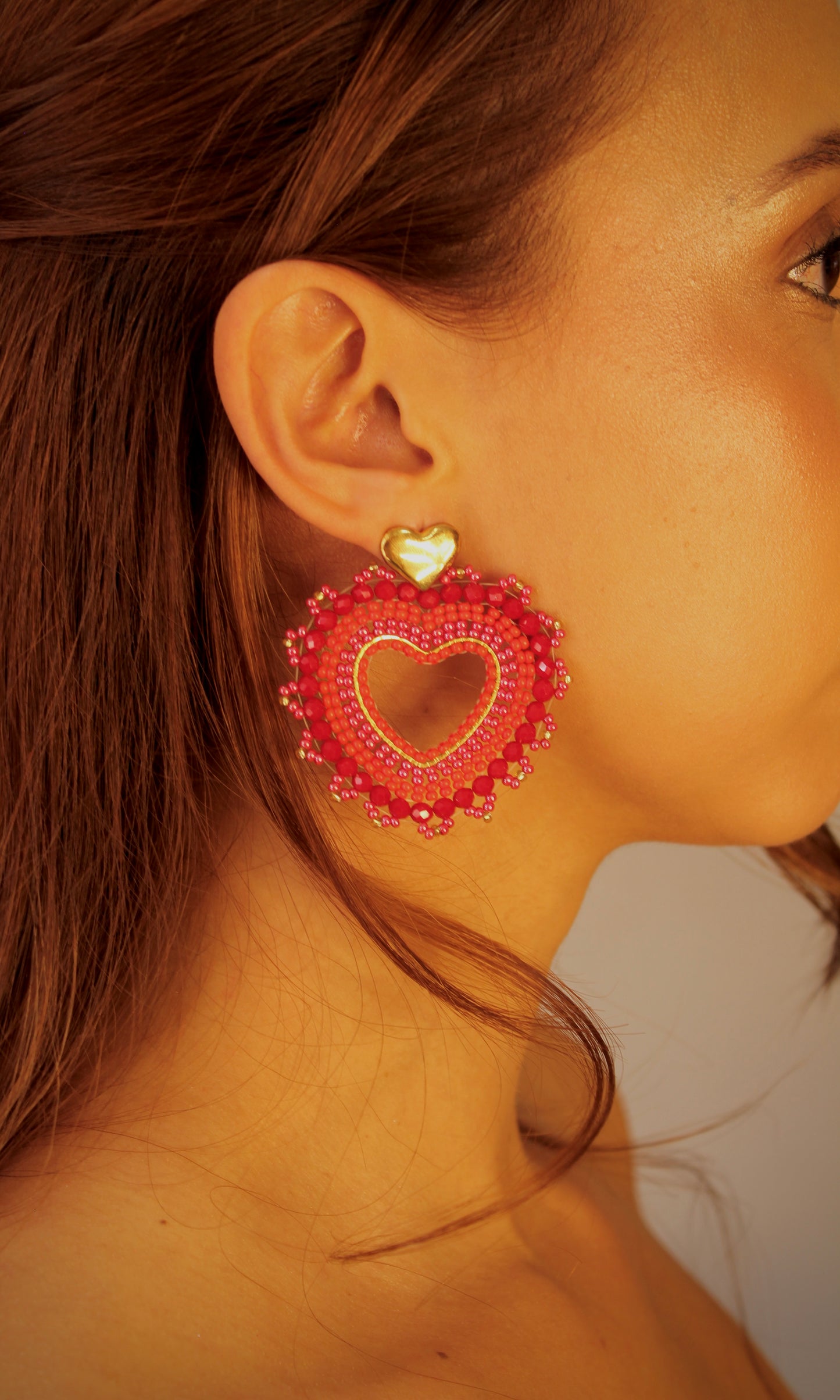 Corazon Rojo Earrings